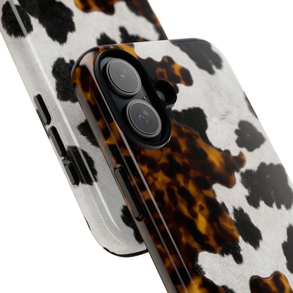 Tortoiseshell + Cowhide Tough Case