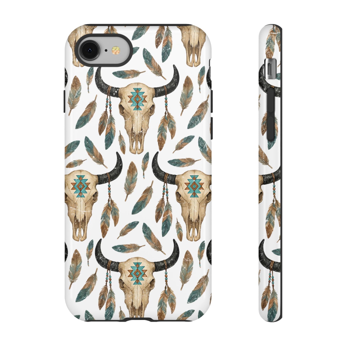 Aztec Feather Skull Tough Case