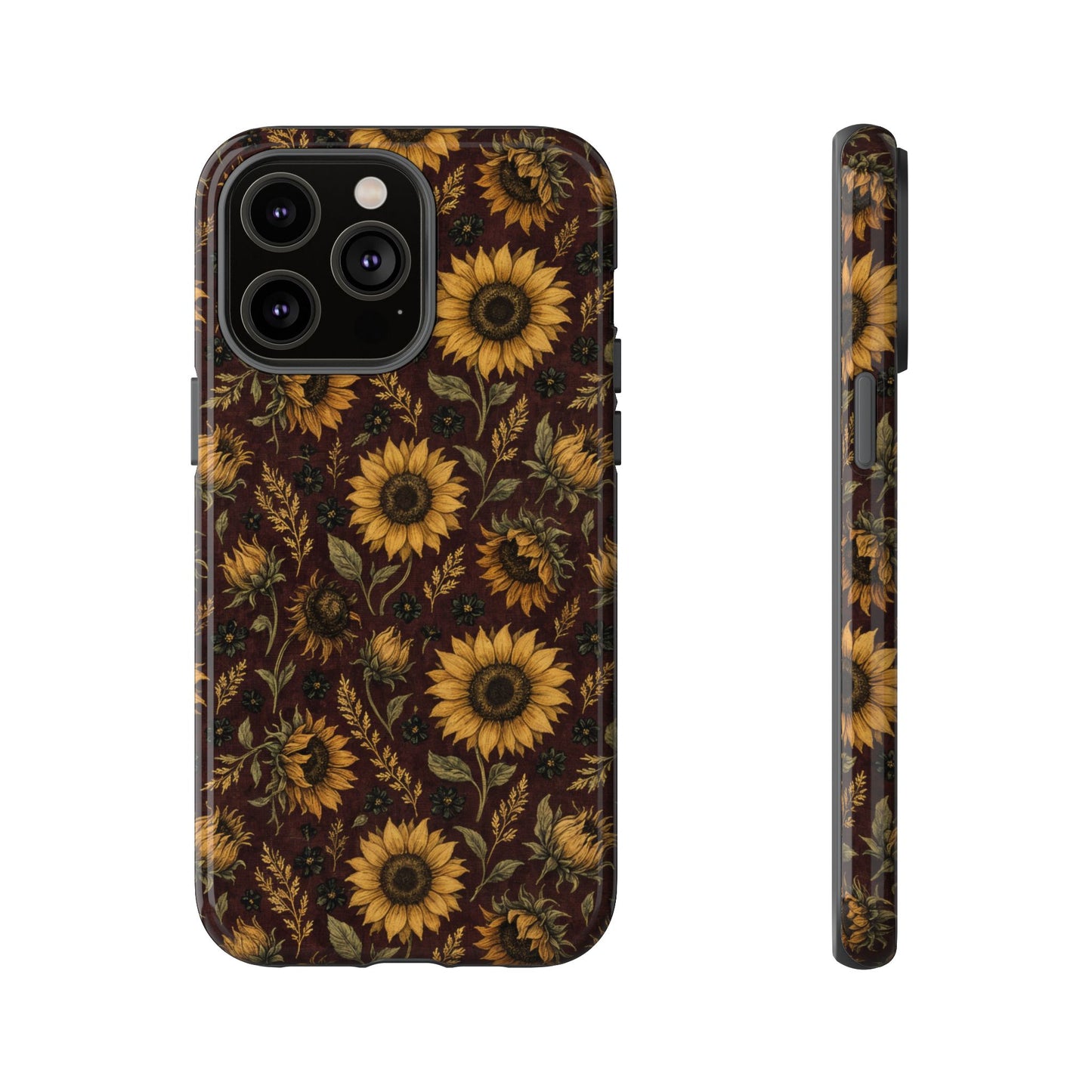 Burgundy Sunflowers Tough Case