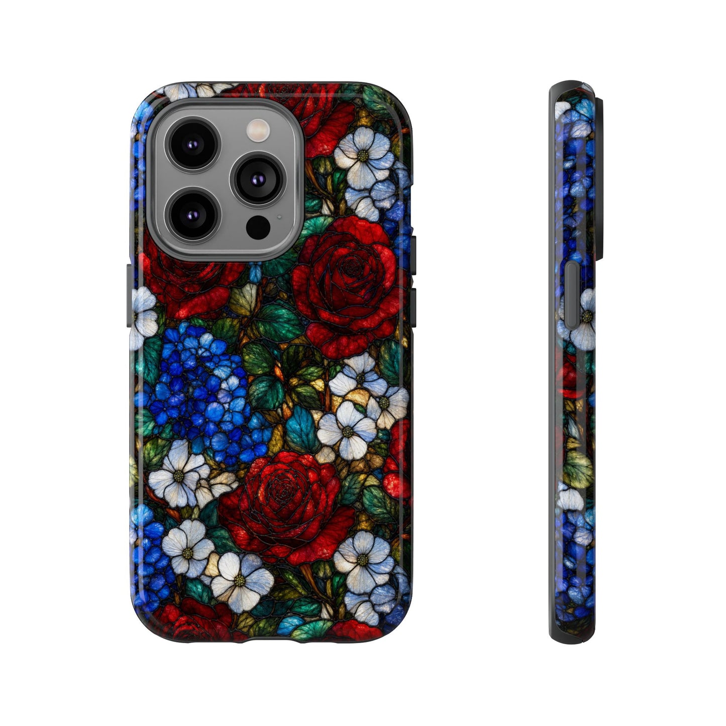 Patriotic Floral Glass Tough Case