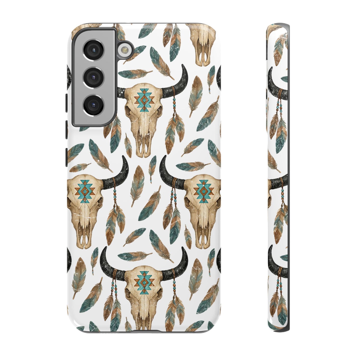 Aztec Feather Skull Tough Case