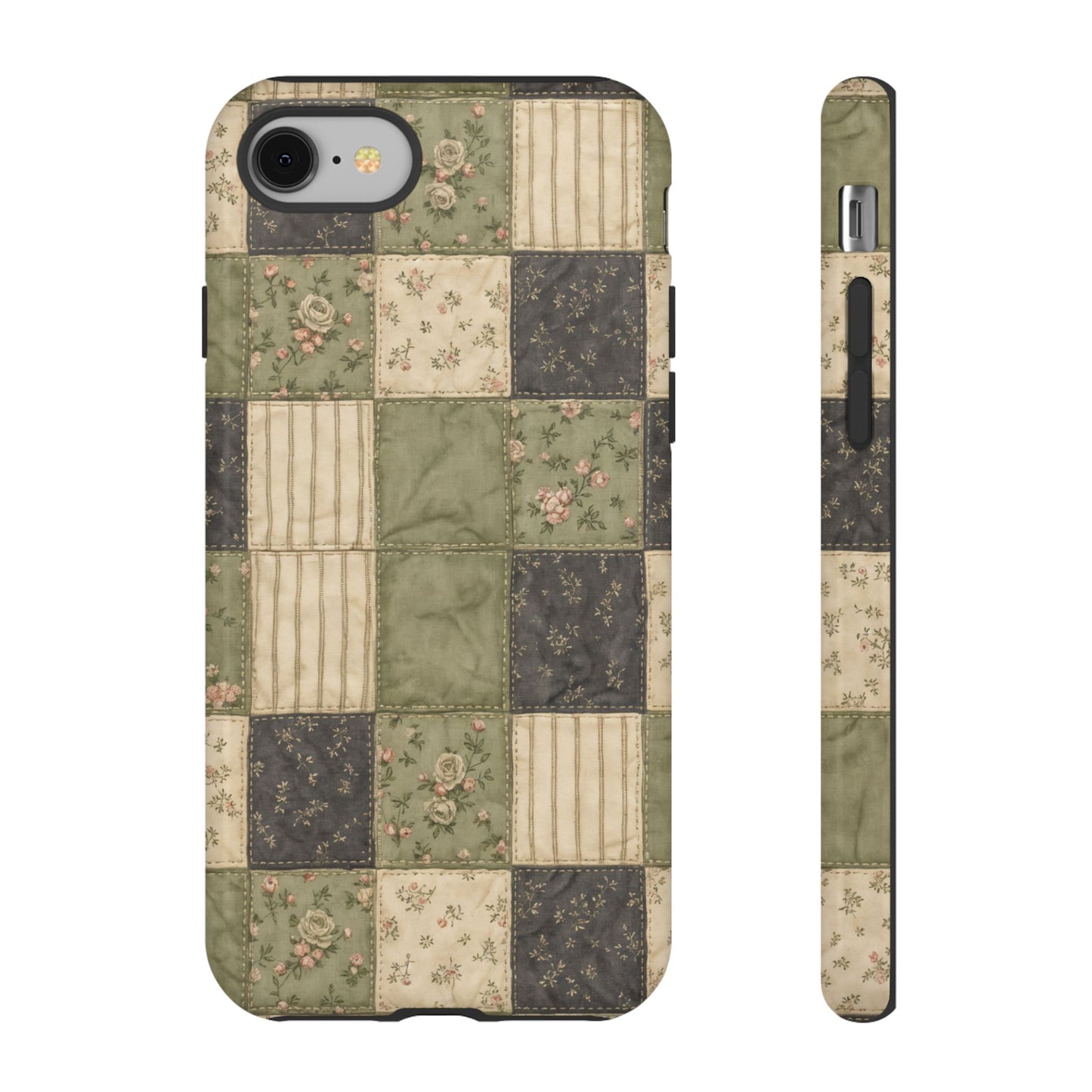 Sage Floral Patchwork Tough Case