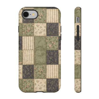 Sage Floral Patchwork Tough Case