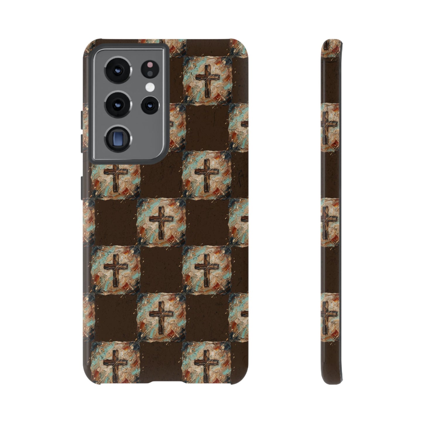 Checker Painted Cross Tough Case