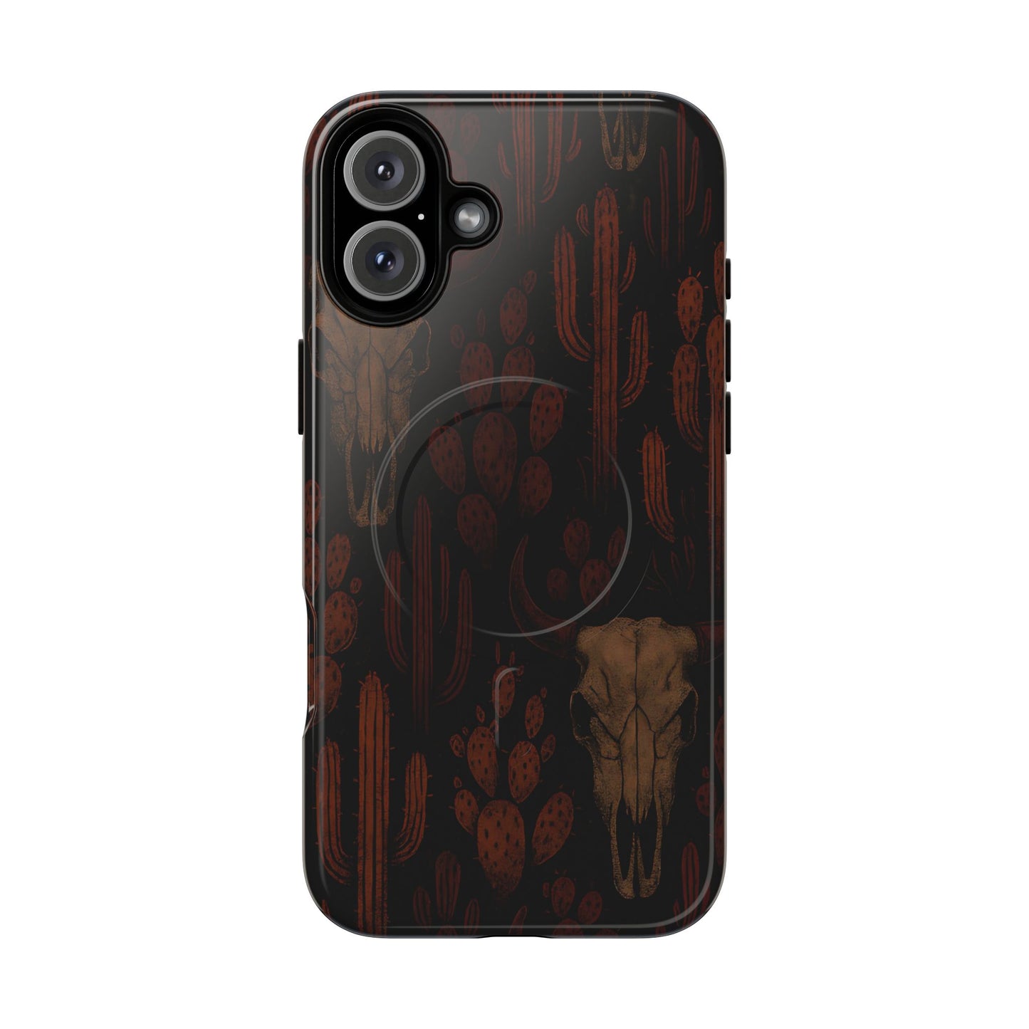 Midnight Cactus Bull Skull Magnetic Case