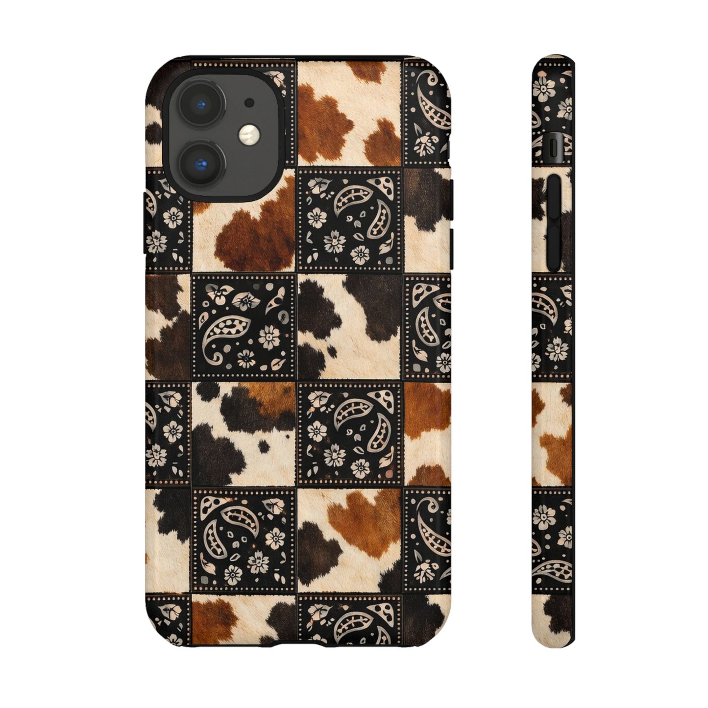 Cowhide Bandana Checkered Tough Case
