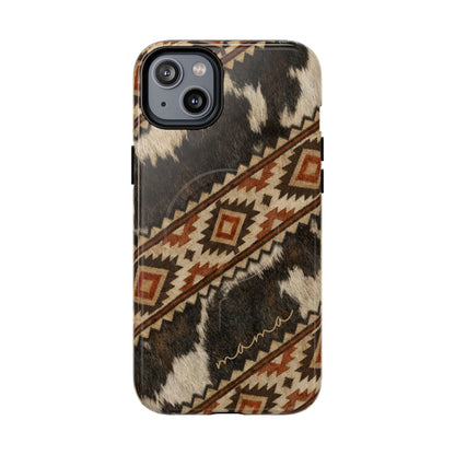 Cowhide Aztec Mama Magnetic Case