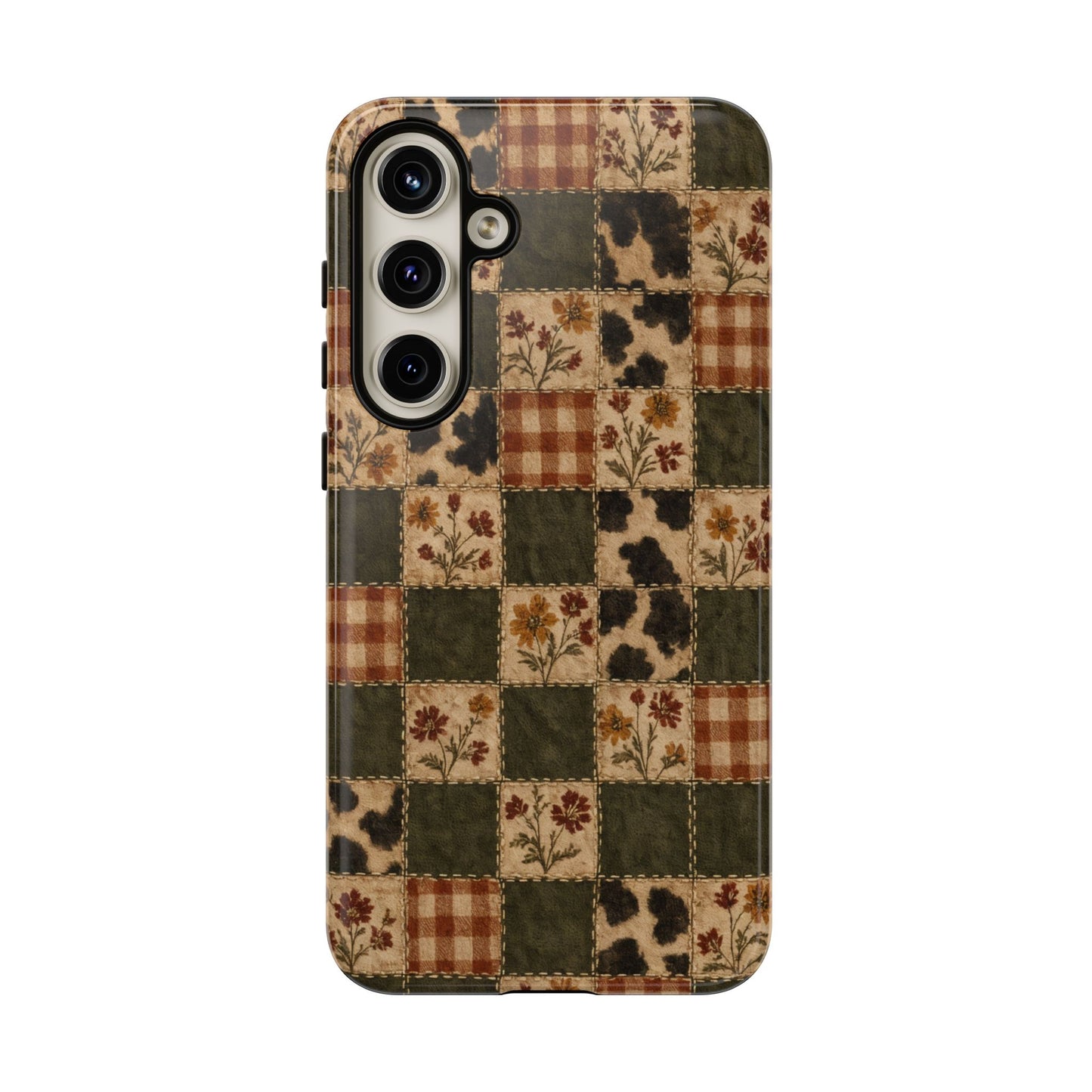 Autumn Plaid Patchwork Tough Case