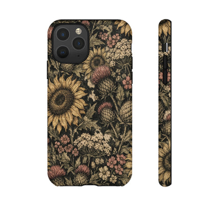 Cowhide Sunflower Thistles Tough Case