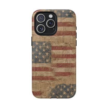 Burlap Flag Magnetic Case