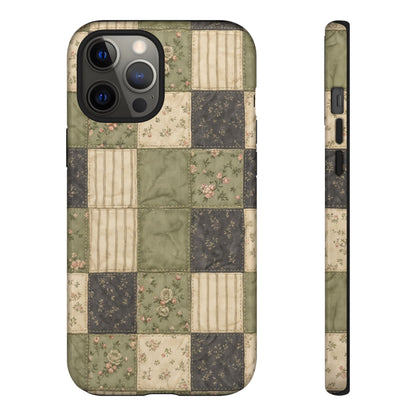 Sage Floral Patchwork Tough Case