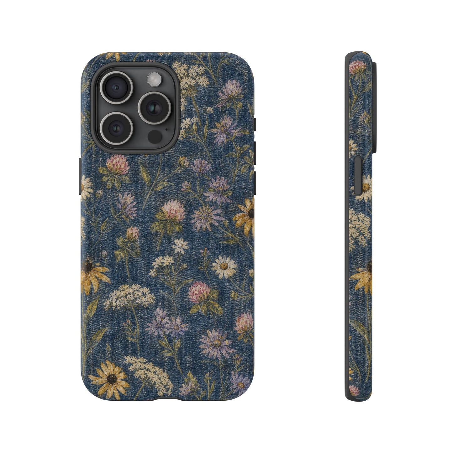 Denim Florals Tough Case