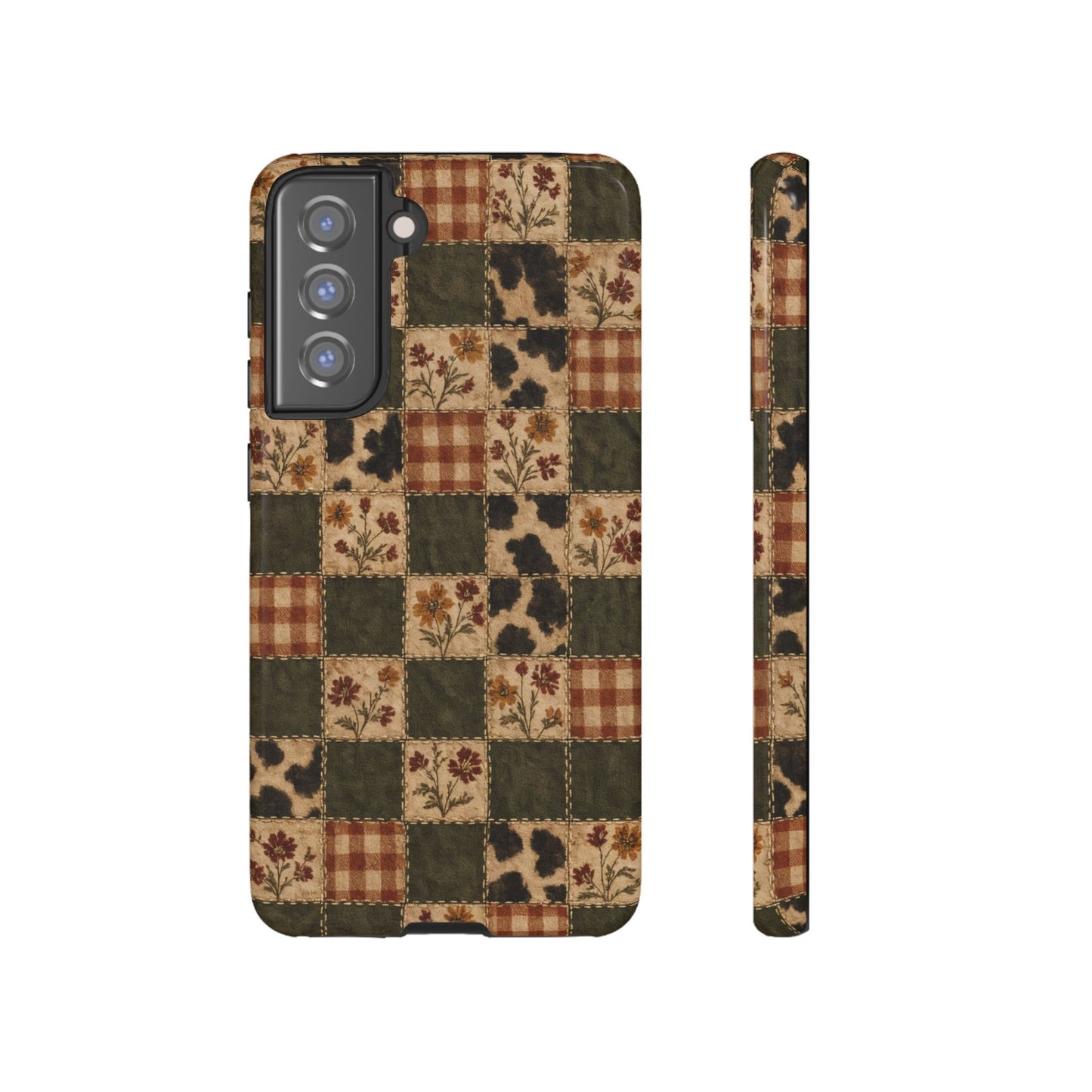 Autumn Plaid Patchwork Tough Case
