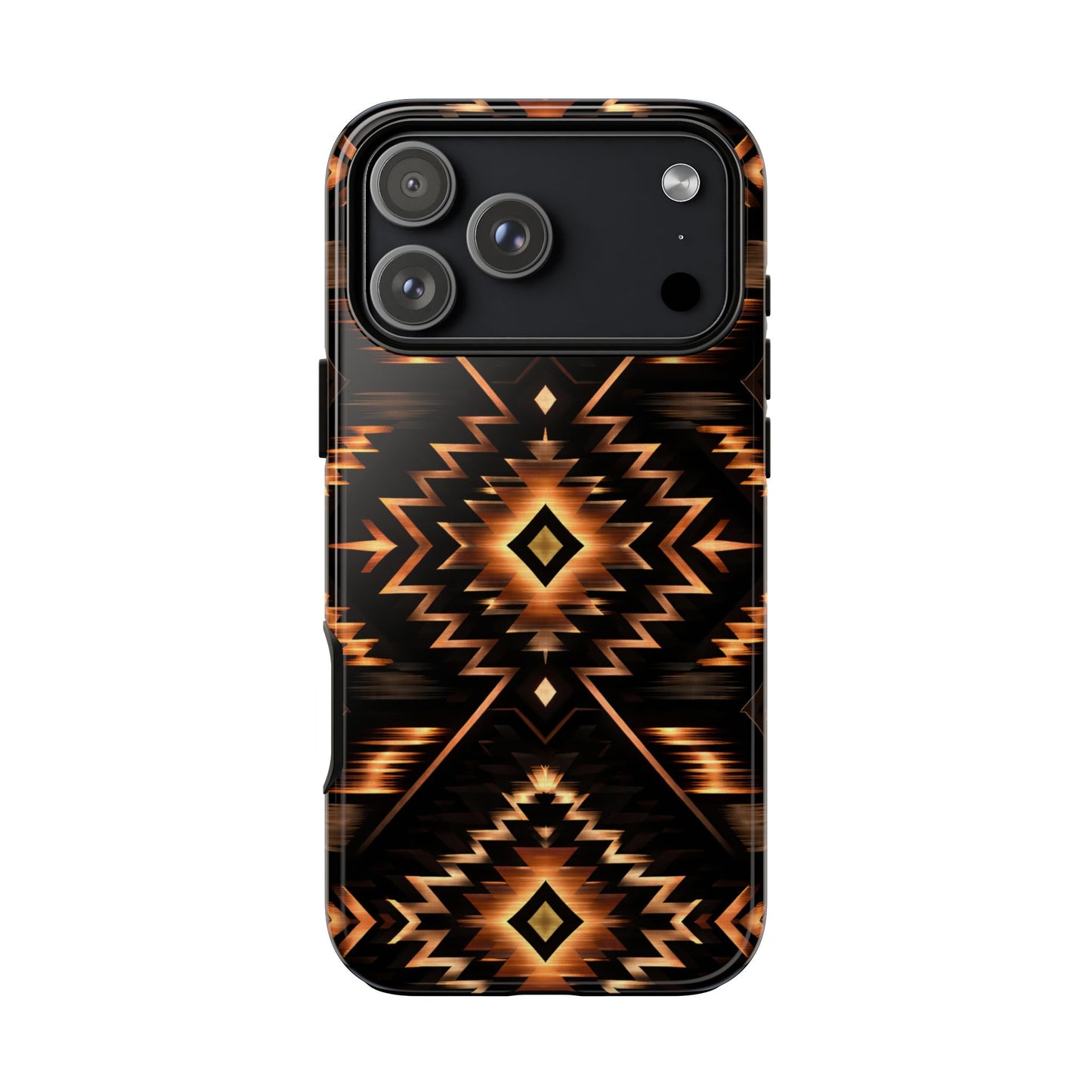 Black Gold Aztec Rug Tough Case