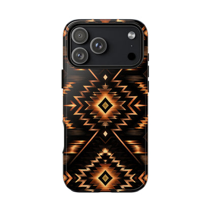 Black Gold Aztec Rug Tough Case