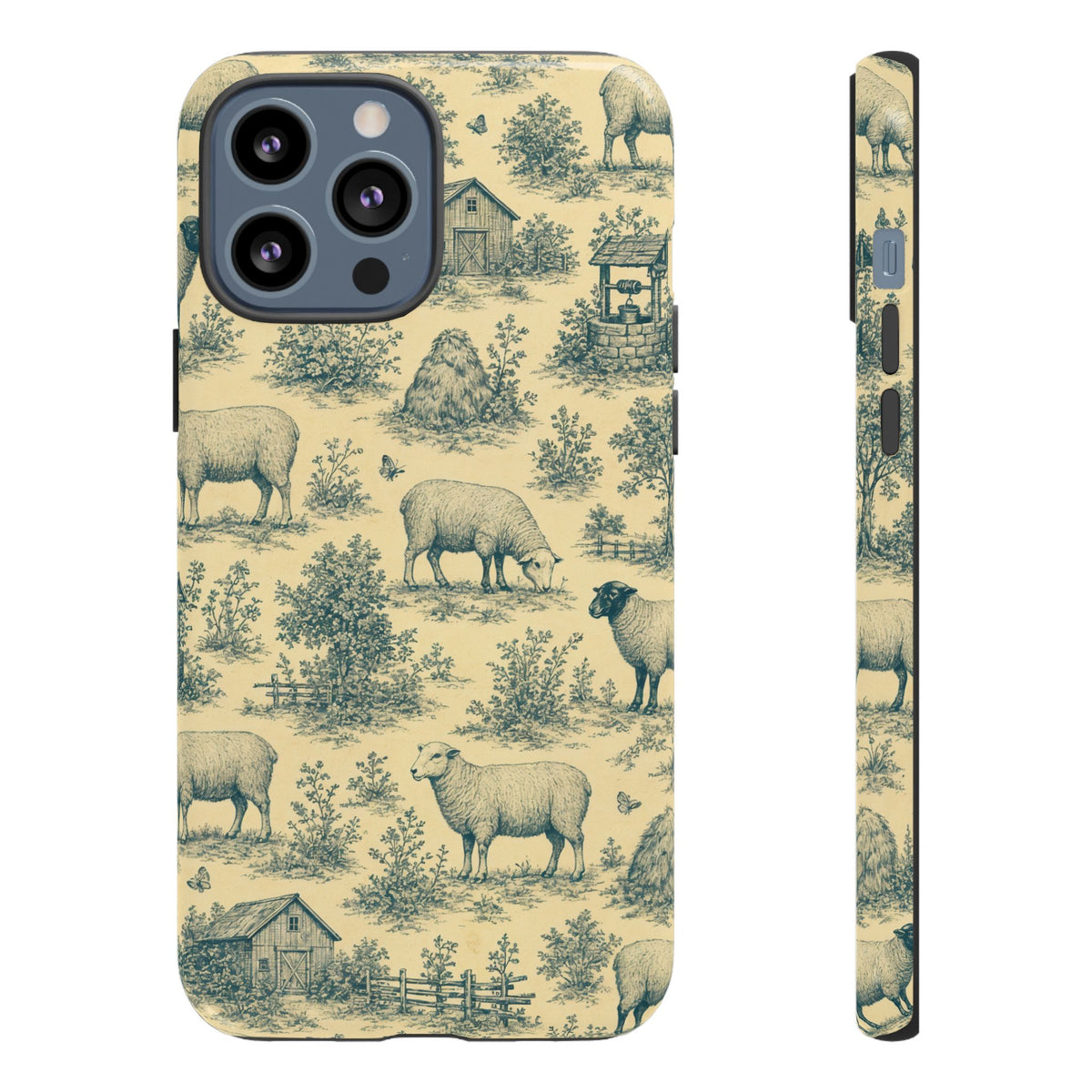 Sheep Toile Tough Case