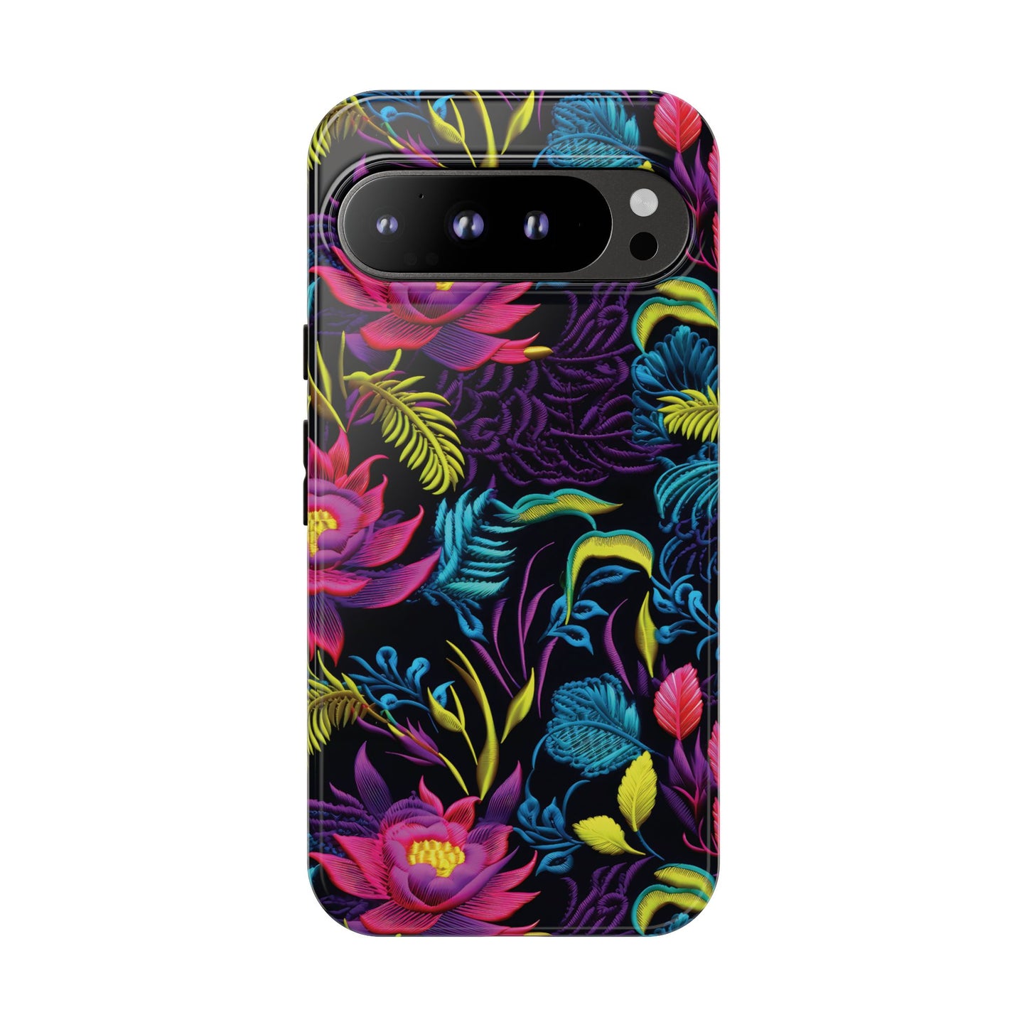 Neon Pink Flowers Phone Case