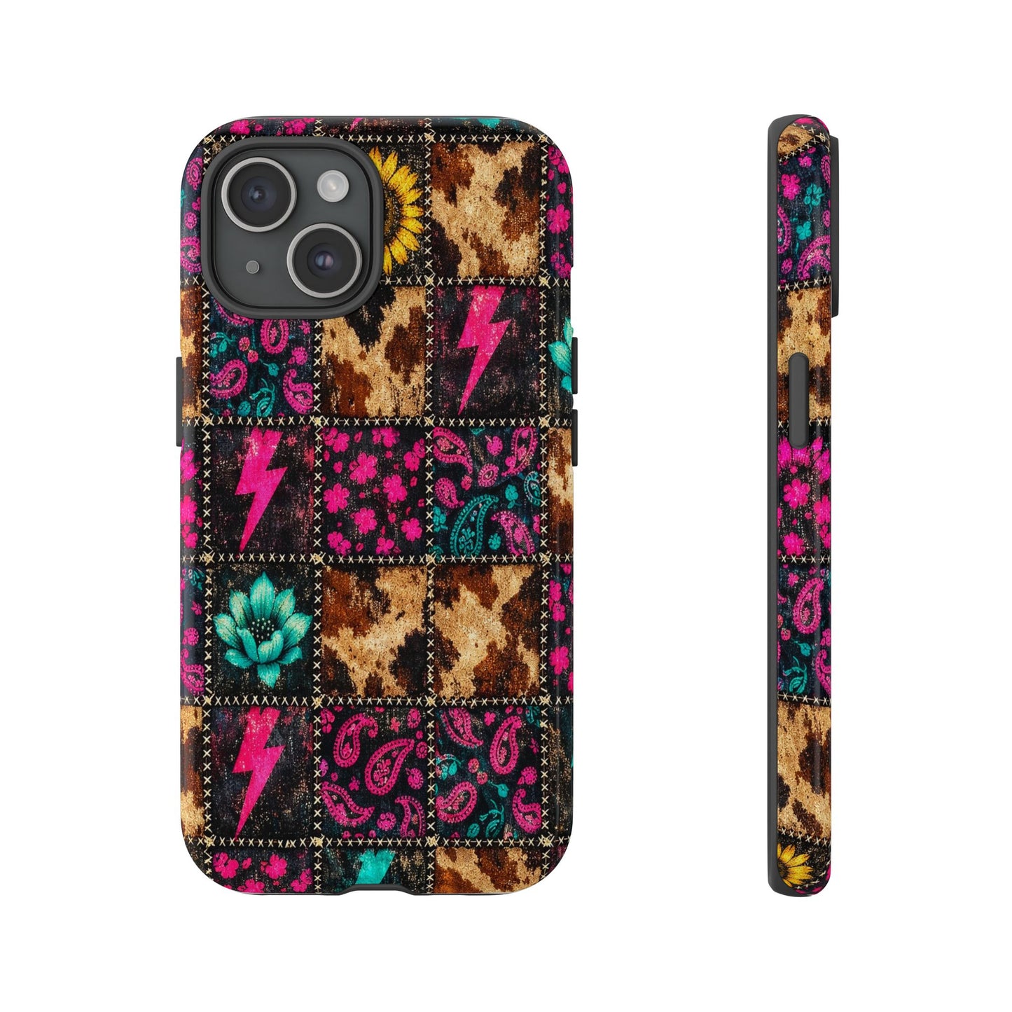 Neon Patchwork Tough Case