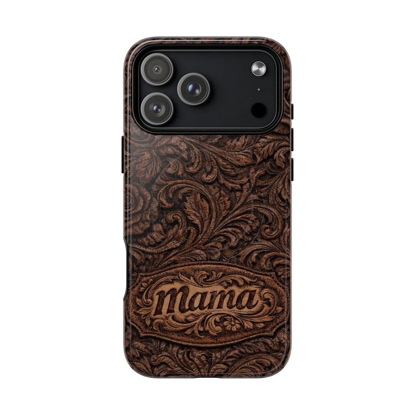 Carved Floral Mama Magnetic Case