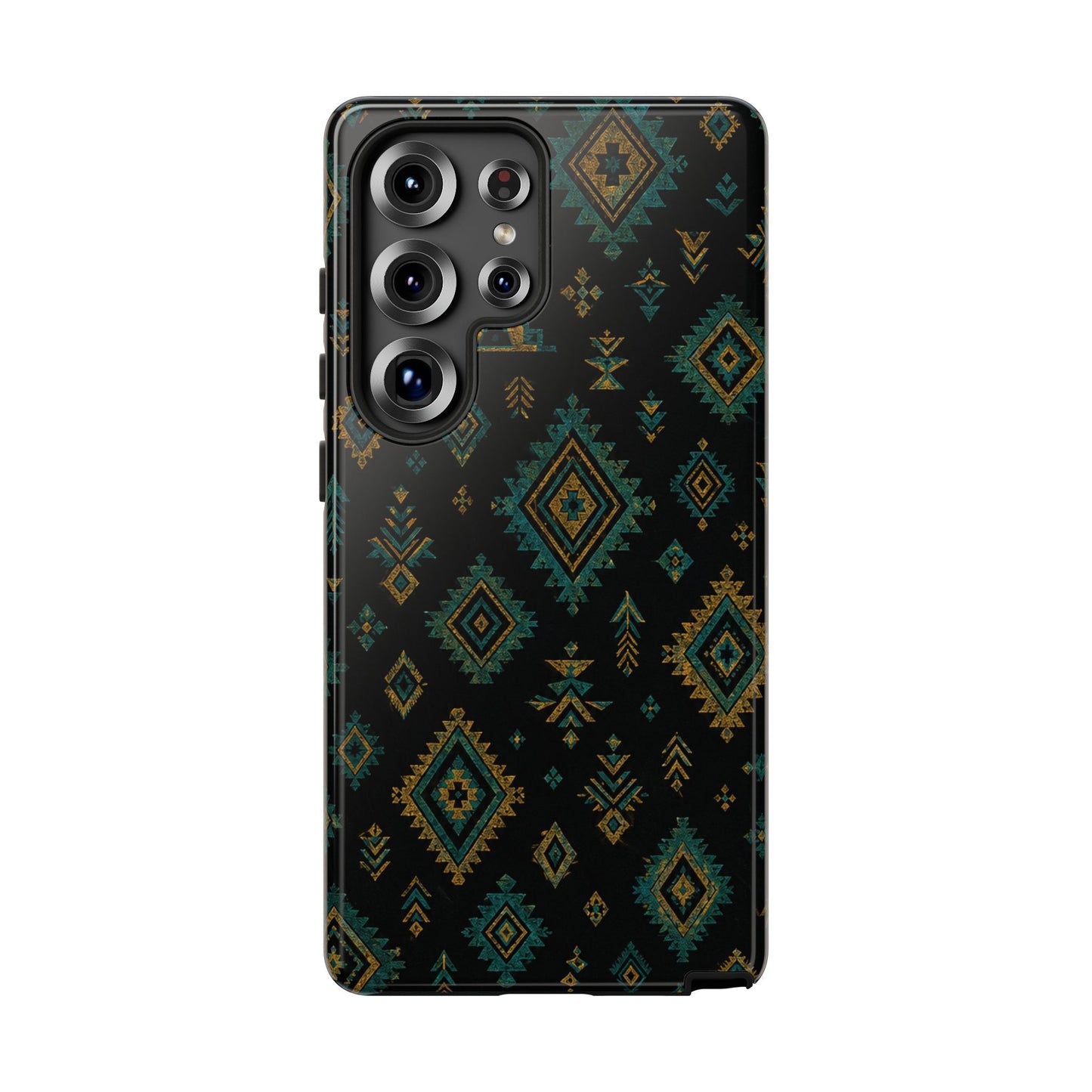 Turquoise Gold Aztec Tough Case