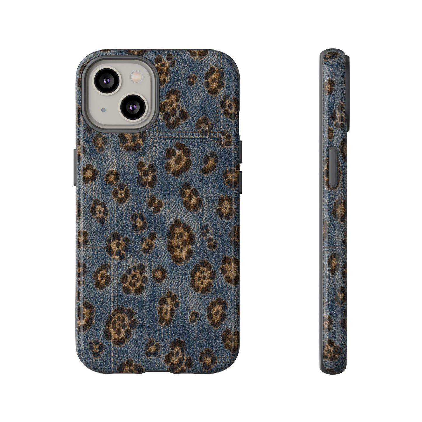 Denim Leopard Tough Case