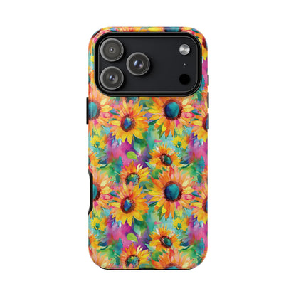 Neon Sunflowers Tough Phone Case