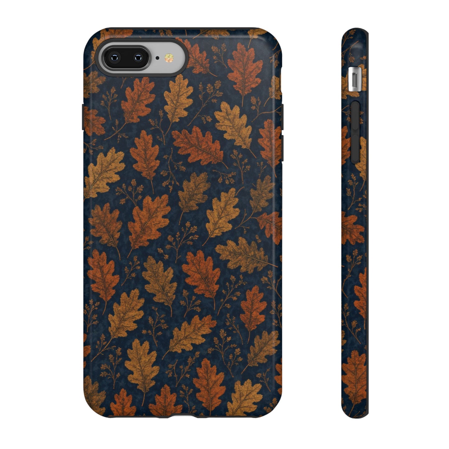 Navy Autumn Leaves Tough Case