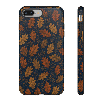 Navy Autumn Leaves Tough Case