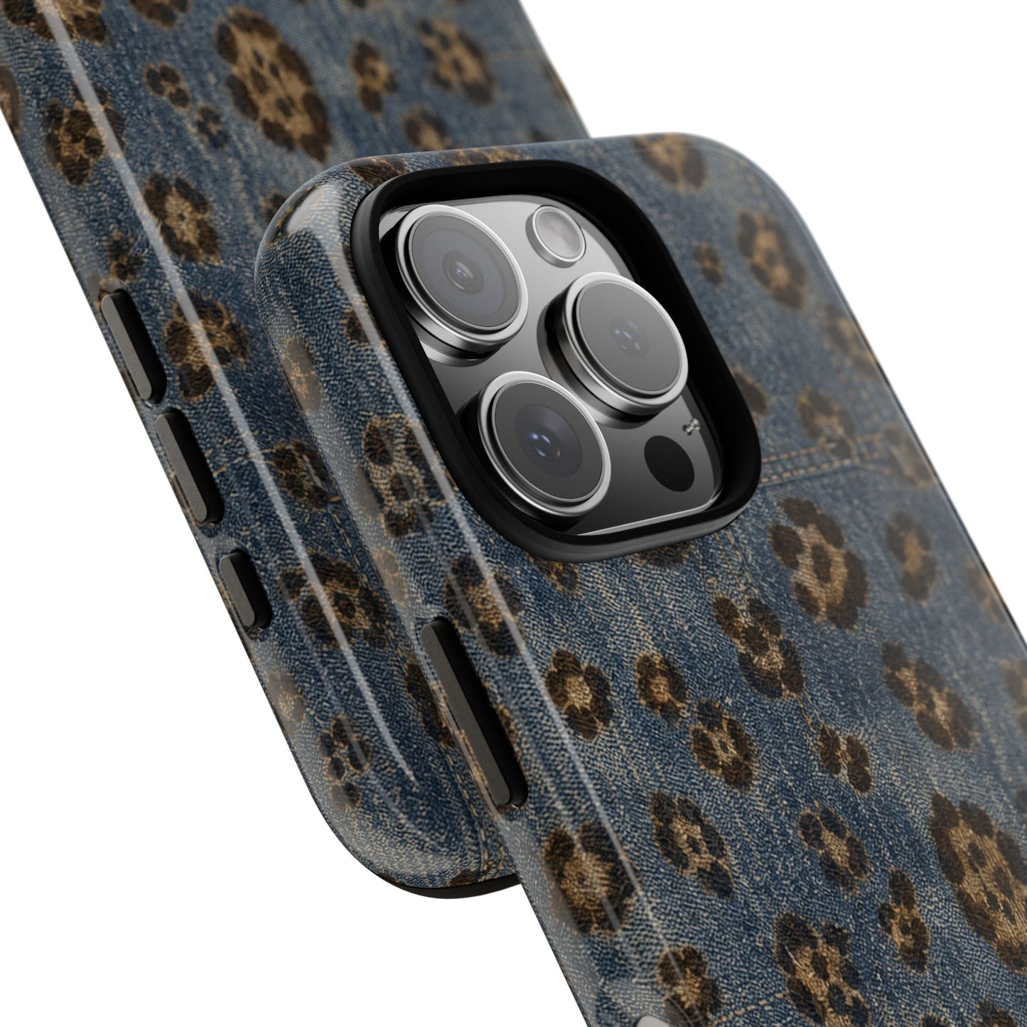 Denim Leopard Tough Case
