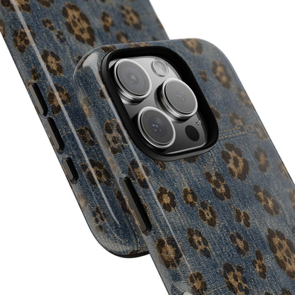 Denim Leopard Tough Case