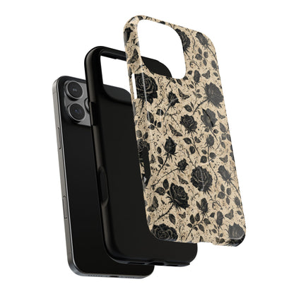 Black Rose Bone Magnetic Case