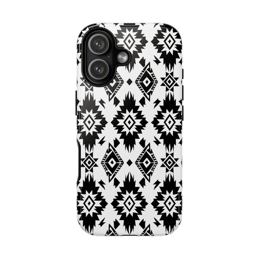 Black White Aztec Tough Phone Case