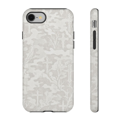 White Camo Cross Tough Case