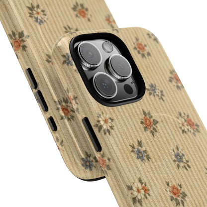 Striped Floral Magnetic Case