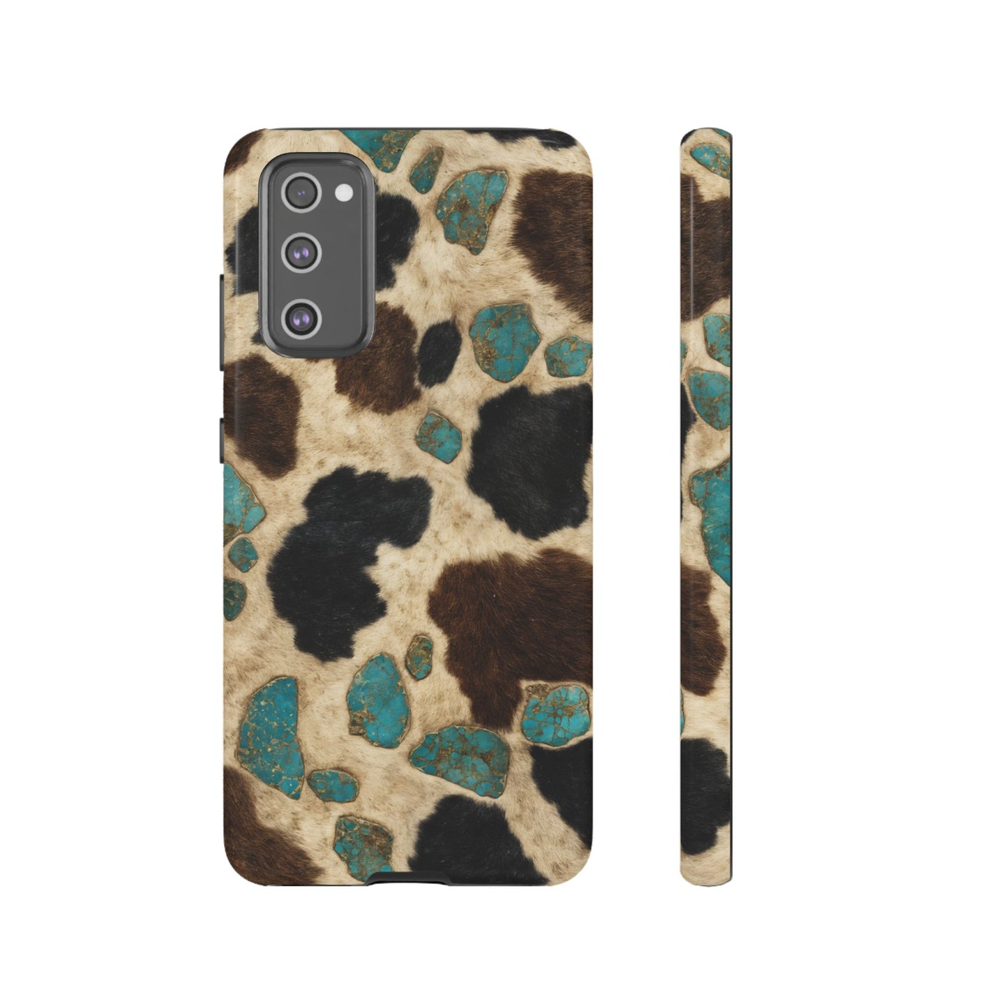Turquoise Cowhide Tough Case