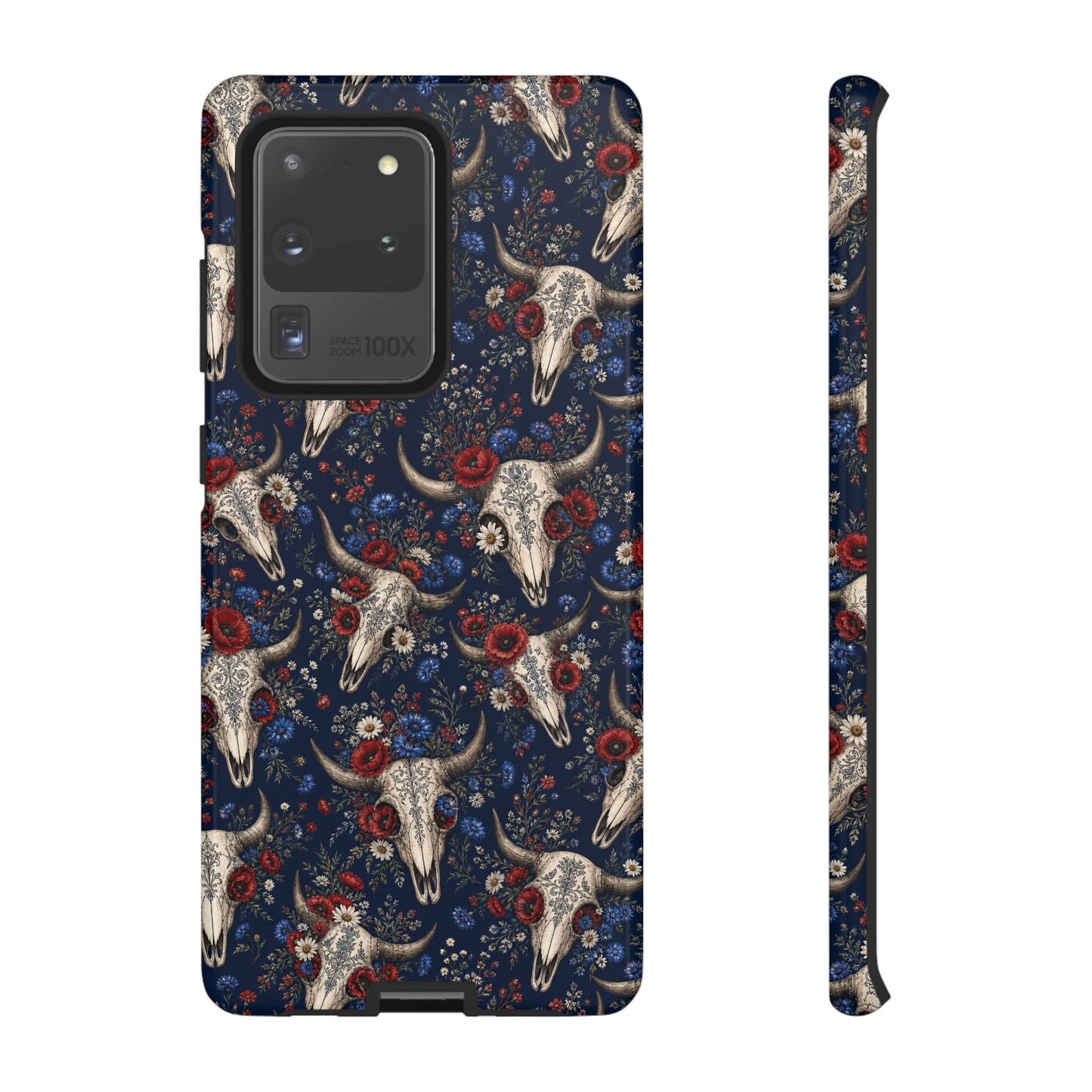 Patriotic Floral Skulls Tough Case