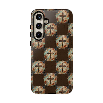Checker Painted Cross Tough Case