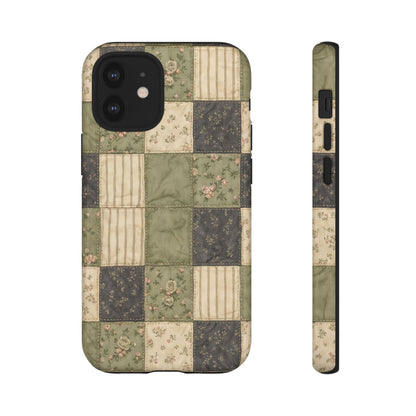 Sage Floral Patchwork Tough Case