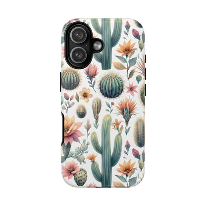 Floral Cactus Tough Phone Case