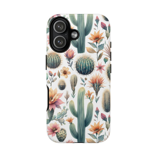 Floral Cactus Tough Phone Case