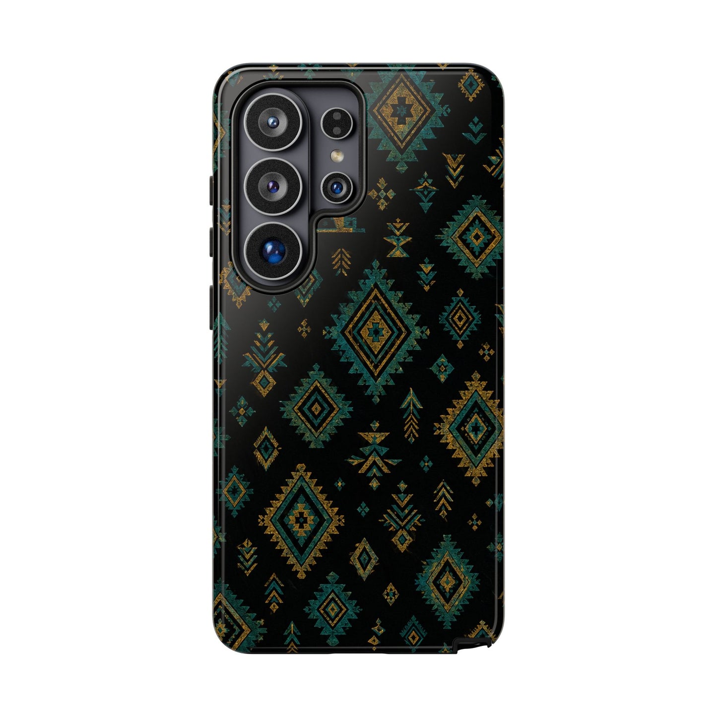 Turquoise Gold Aztec Tough Case