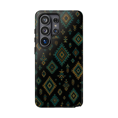 Turquoise Gold Aztec Tough Case
