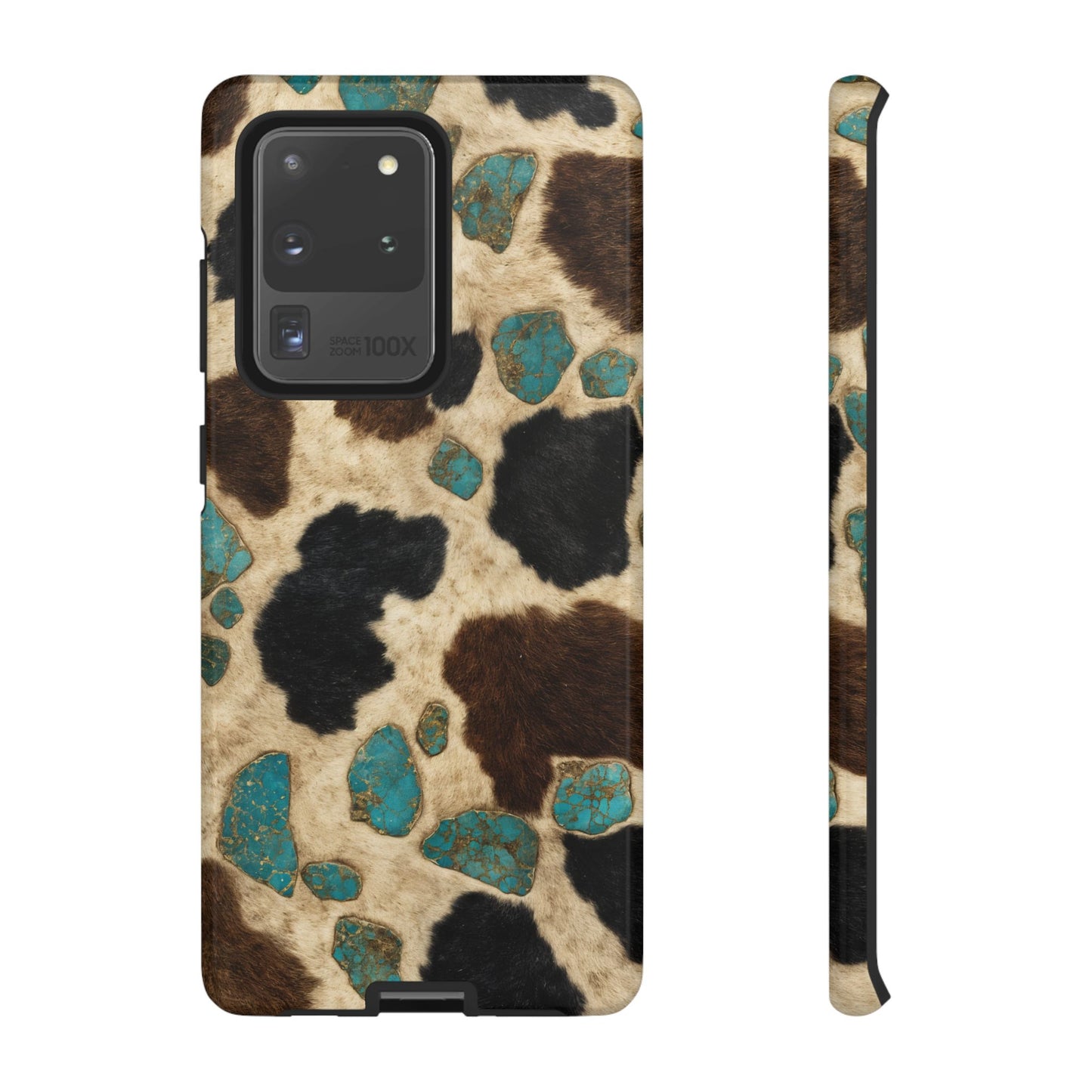 Turquoise Cowhide Tough Case