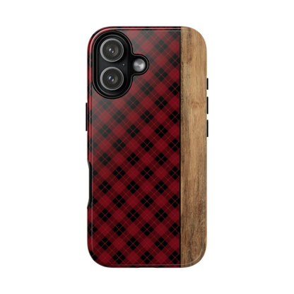 Red Plaid Tough Phone Case