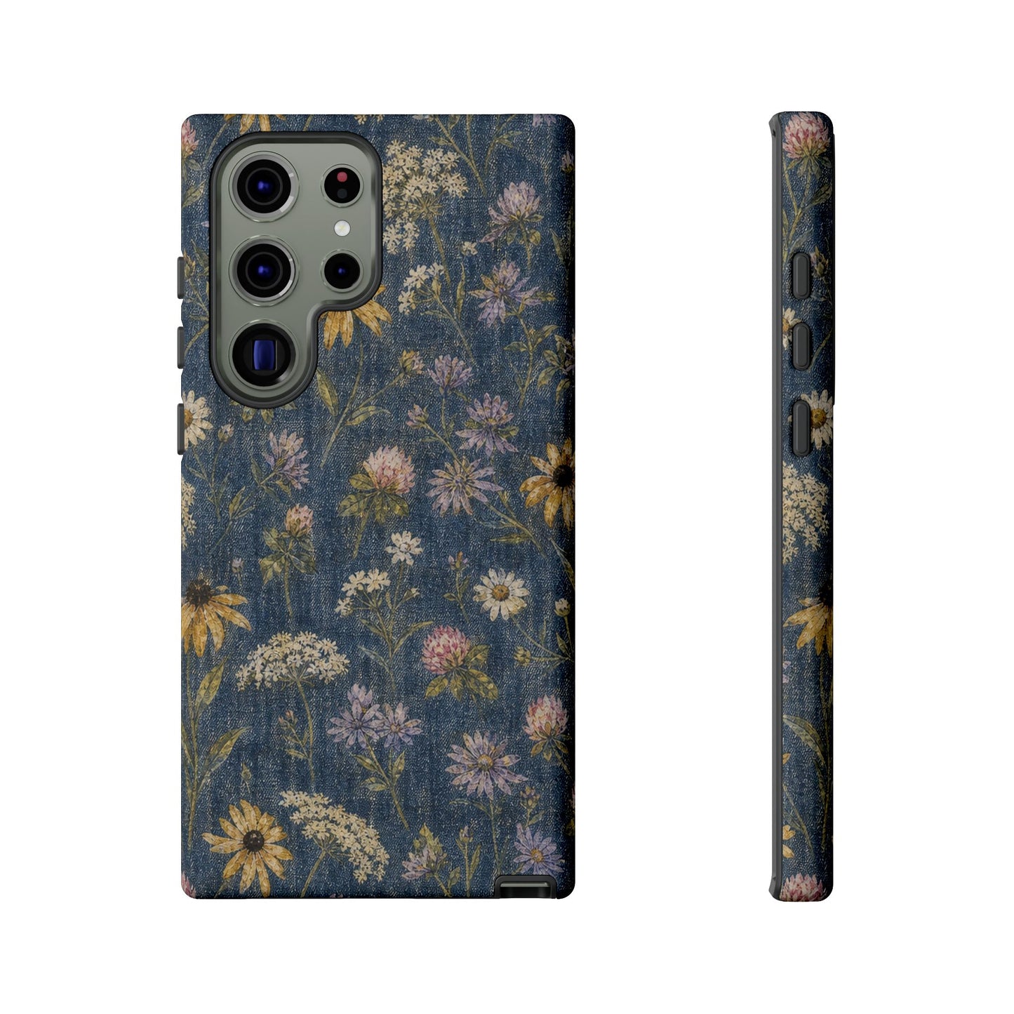 Denim Florals Tough Case