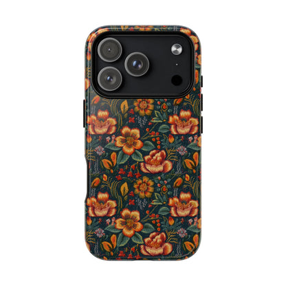 Embroidered Flowers Magnetic Case