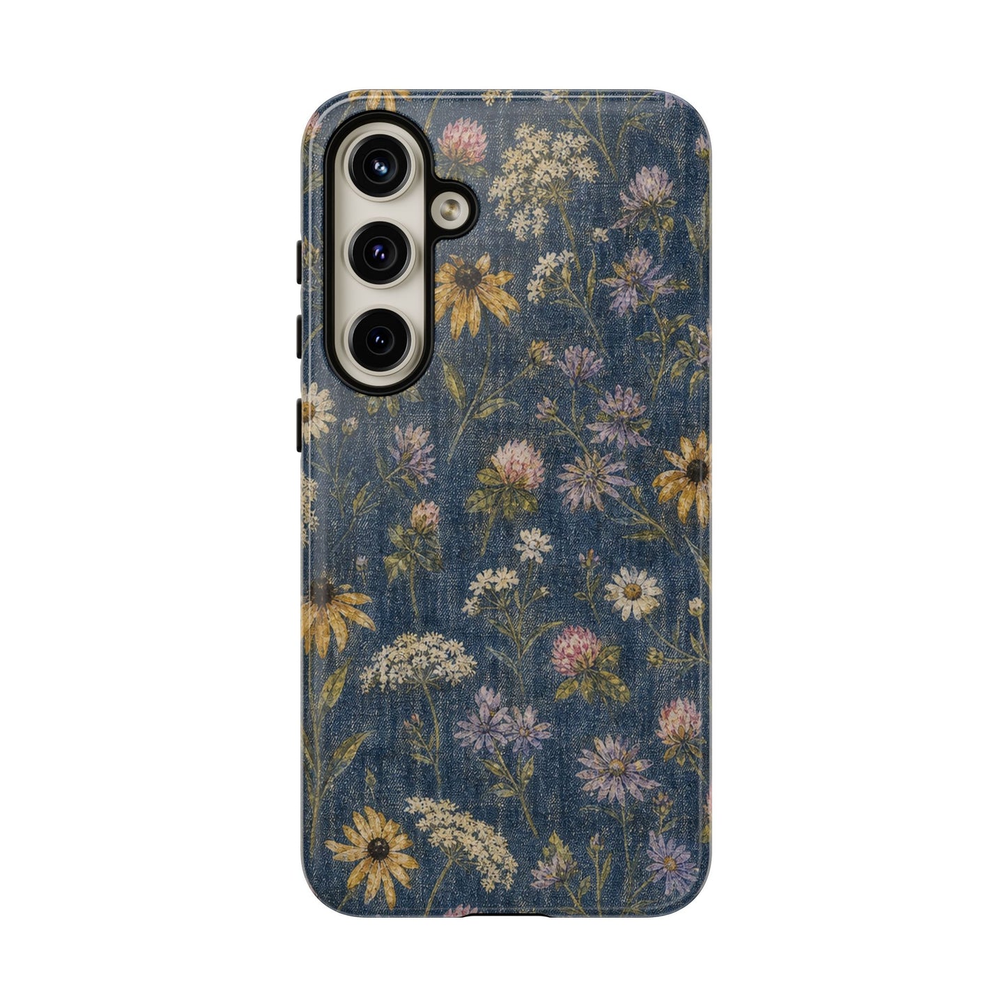 Denim Florals Tough Case