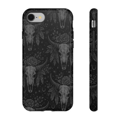 Western Noir Bull Skulls Tough Case