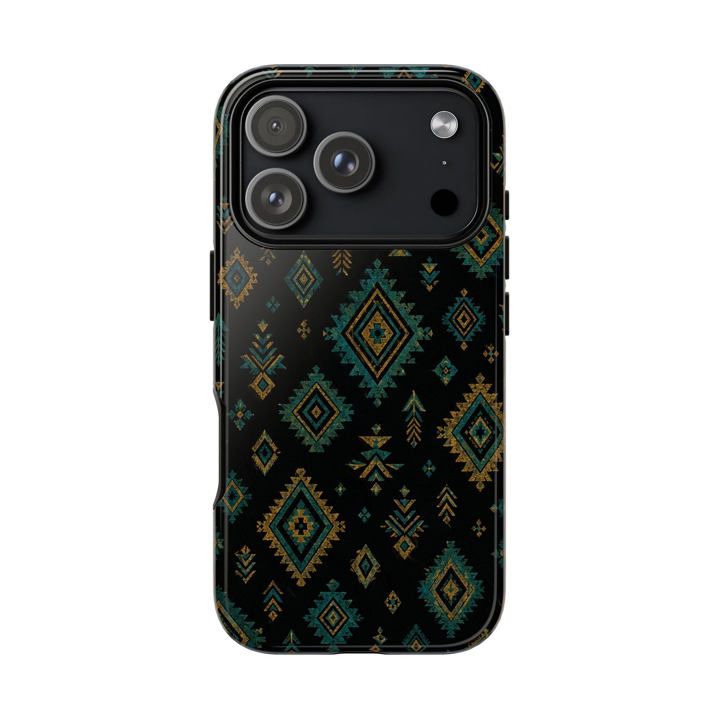 Turquoise Gold Aztec Tough Case