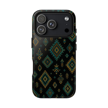 Turquoise Gold Aztec Tough Case